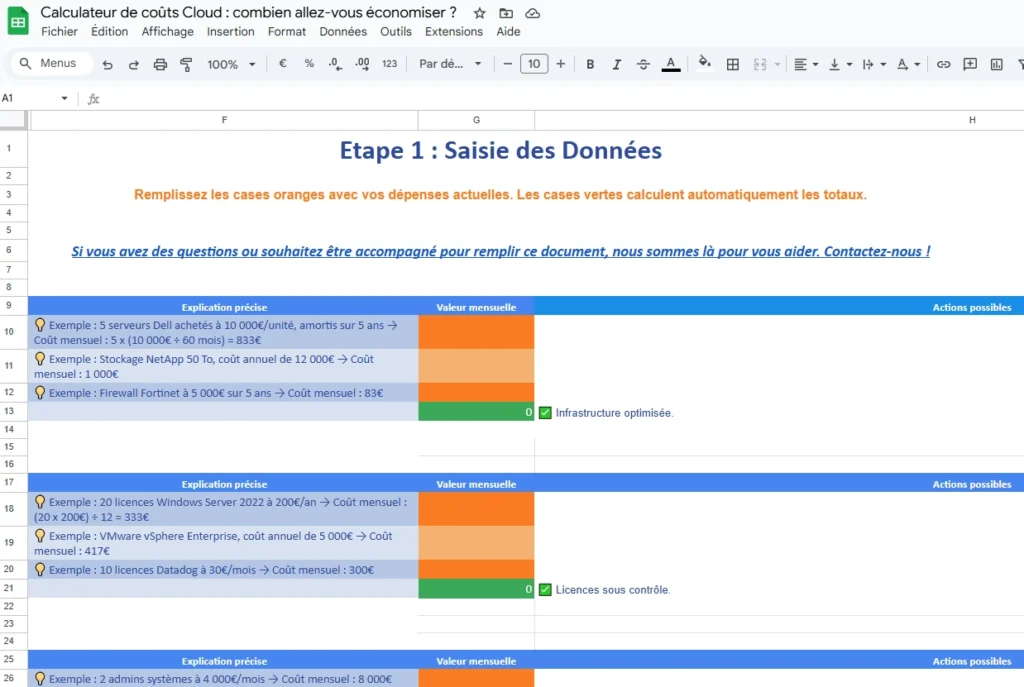 calculateur cloud
